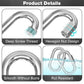 M4-30 Pack 1.61“ Quick Links Chain Connectors, 5/32″ Galvanized Chain Locking Carabiners Hooks, 330LBS Heavy Duty Thread Quick Link Clips, Twist Oval Keychain D Shape for Swing, Camping