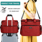 BAGLHER Dog Travel Bag, Pet Travel Bag (ALL Pet Travel Supplies), With 2 Pet Food Containers and 2 Collapsible Silicone Bowls; Essential Kits for Pet Travel Red