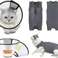 Yanniwani Cat Recovery Collar - Waterproof, Anti-bite & Anti-lick Wound Healing Safe, Adjustable Elizabethan Collar for Cats After Surgery (Black, M)