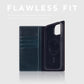 D7 Italian Wax Leather Wallet Case for iPhone 15 - [2-in-1] Handcrafted Detachable Diary Style with Magnetic MagSafe Back Cover, Gift Box Included (Blue)