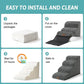 Dog Stairs for Small Dogs 19.7" H, Curved Dog Step for Puppy, Older or Cat, Medium Pet Ramp for Sofa, Couch or Bed, Ladder with High Density Foam, 15.7x28.3x19.7 inch, 4 Step, Dark Grey