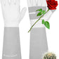 HANDLANDY Long Gardening Gloves for Men & Women, Thorn Proof Rose Pruning Gloves Leather Gauntlets Garden Glove Yard Work Glove (Large, Grey)