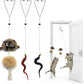 Cat Toys for Indoor Cats,Interactive Door Hanging Cat Toys Attached with Catnip/Feathers/Birds/Worm Toys for Cats/Kitten Toys(3 Pack)