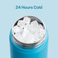 Kids Insualated Water Bottle with Straw - 12oz Stainless Steel Water Bottle with Dual Spouts, Leak-Proof, BPA-Free, Double Wall Vacuum Keeps Cold for 24 Hours for Sports, Travel, School (Azure Blue)