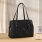 Fashion Dog Carrier Purse, Premium Leather Cat Carrier Bag, Airline Approved Soft Sided Pet Travel Tote Bag with Pockets Black