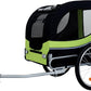 Blue-Grey Large Folding Bike Trailer for Dogs – Heavy-Duty Steel Frame, 66LB Capacity Pet Carrier for All-Terrain Cycling, Jogging & Camping Adventures!