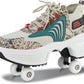 Roller Skate Shoes for Women Four Rounds Children's Roller Skates Shoes That Turn into Rollerskates Sneakers Outdoor Light Shoes with Wheels for Girls/Boys