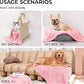 Luciphia 1 Pack 3 Calming Dog Blanket Fluffy Premium Fleece Pet Blankets Soft Sherpa Throw for Dogs Puppy Cat Beige/Pink/HazeBlue Large (41" x31")