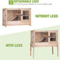 GUTINNEEN Rabbit Hutch Indoor Guinea Pig Cage Bunny House 36.6" Upgraded with Anti Chewing Edges, Cool Zinc Sheet, Leakproof PVC Layer, Wire Floor, Detachable Legs (Nature)