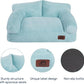Hollypet Fluffy Plush Pet Cat Couch Sofa Soft Calming Pet Dog Sofa Beds for Medium Small Cats and Dogs, Mint Green