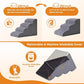 Pet Stairs, Dog Stairs for Small Dogs, Dogs Steps, 5-Step Curved Dog Ramp for Bed, Couch, Sofa, Car and Chairs, Non-Slip Bottom Design, Cat Scratching Board, High Density Foam Portable Pet Step, Grey