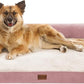 Orthopedic Dog Beds for Large Dogs, Waterproof Dog Beds, Memory Foam Dogs Couch Beds, Comfy Bolster Pet Beds with Removable Washable Cover, Nonskid Bottom (Large,Pink)