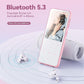 AGPTEK 64GB MP3 Player with Bluetooth, M3 2.4 inch Music Player with Speaker and FM Radio, Touch Buttons, Supports Up to 128GB, Pink
