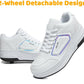 Wooowyet Roller Skate Shoes for Kids Boys Girls Rechargealbe Wheels Sneakers Fashion Roller Wheeled