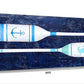 Yihui Arts Coastal Canvas Wall Art - Navy Blue and White Oar Painting for Bedroom Bathroom Decor
