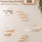 Cat Wall Shelves with 1 Floating Fabric Hammock, 2 Ladders with 4 Steps Each & 1 Flat Cat Shelf, Wall Mounted Bed Furniture & Climber, Indoor Playground