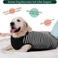 Kuoser Dog Recovery Suit, Anti Licking Dogs Rear Leg Sleeve, Abdominal Dog Surgical Suit with Pants Cover Protect Wounds, Dogs Elbow Protector Soft Pet Surgery Onesie Cone Alternative, Black 2XL