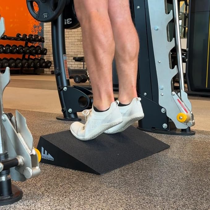 SquatWedgiez Extra Wide 20° Slant Board – Heavy Duty 1000 lb Capacity, Anti-Slip Squat Wedge for Knees Over Toes Training, Heel Elevated Squats & Calf Stretching
