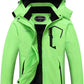 MOERDENG Women's Waterproof Ski Jacket Warm Winter Snow Coat Mountain Windbreaker Hooded Raincoat Jacket