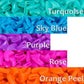 zetpo 100 pcs Cat Nail Caps | Cat Claw Covers | with Adhesives and Applicators (L, Turquoise, Sky Blue, Purple, Rose, Orange Peel)