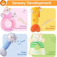 iPlay, iLearn Baby Toys 3 6 12 Month Newborn Gift, Infant Soft Jungle Stuffed Animal Rattle Plush Barn, First Birthday Basket Shower Stuffer, Boy Girl Sensory Hand Development Toy 2 4 7 9M 1 Yr-Jungle
