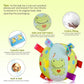 Dog Squeaky Plush Toy with Straps, 6-Inch Soft Stuffed Ball with Cotton Material and Bell Built-in, Pet Interactive Fetch Toy for Small to Large Dog