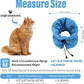 Cat Recovery Collar, Soft Adjustable Cone for Cats and Kittens, Lightweight Waterproof Elizabethan Collar for After-Surgery Care, Prevent Licking and Scratching, Neck Protector for Pets（Lake Blue,M）