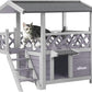 Aivituvin Cat House Outdoor Indoor Feral Kitty Shelter with Escape Door for Cats, Weatherproof Roof