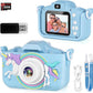 Kids Camera,HD Digital Video Camera with Protective Cover,Childrens Toys for 3 4 5 6 7 8 9 Year Old Boys/Girls,Selfie Camera for Kids,Christmas Birthday Gifts with 32GB SD Card (Unicorn Blue)