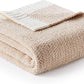 Snuggle Sac Heather Beige Throw Blanket for Couch, Ultra Soft Warm Blankets Cozy Knit Fuzzy Plush Lightweight Throw XL Size for Sofa, Bed, Heather Beige, 50x70 inches