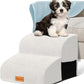 Topmart High Density Foam Pet Steps 2 Tiers,11.8" High,Non-Slip Dog Stairs,Soft Foam Dog Ramp Ladder,Best for Injured,Older Cats,Pets with Joint Pain,Suitable for Low Sofas,Stairs,Lower Place