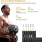 SKOK 25/55 lbs Pair Adjustable Dumbbells Set, Adjustable Weights Dumbbells Set for Men and Women with Anti-Slip Fast Adjust Weight by Turning Handle,Black Dumbbell with Tray