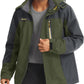 MAGCOMSEN Men's Hooded Windproof Water Resistant Rain Jacket Windbreaker 5 Pockets for Hiking,Fishing,Travel