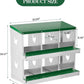 6 Hole Chicken Nesting Box with Roll Out Egg Tray, Rustproof & Ventilated Chicken Laying Boxes for Hens, Chickens, Ducks | Easy-Clean Poultry Coop Accessories