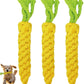 3PCS Yellow Woven Pet Chew Set, Puppy Teething Chews, Dog Chew Accessories, Cat Interactive Chews, Durable Braided Chews for Pets