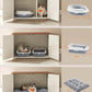 Feandrea Cat Litter Box Enclosure, Litter Box Furniture Hidden with Removable Divider, Indoor Cat House, End Table, 31.5 x 20.9 x 19.7 Inches, Honey Brown and Rustic White UPCL002P01