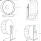 Niteangel Super-Silent Hamster Exercise Wheels: - Quiet Spinner Hamster Running Wheels with Adjustable Stand for Hamsters Gerbils Mice Or Other Small Animals (S, Transparent)