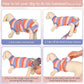 Kuoser Dog Surgery Recovery Suit for Female Male Dogs, Stripes Spay Neuter Anti-Licking Dog Onesie, Abdominal Wounds Surgical Suit Snugly Pet Collar Alternative Post Surgery Vest Bodysuit, Orange L