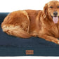 Orthopedic Dog Beds for Extra Large Dogs, Waterproof Dog Beds XLarge, Memory Foam Dogs Couch Beds with Comfy Bolster, Removable Washable Cover and Nonskid Bottom (X-Large,Navy Blue)