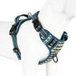 Timos Dog Harness, 3 Snap Buckles No-Pull Soft Padded Dog Vest with 2 Metal Leash Clips, Adjustable Reflective No Choke Pet Harness with Easy Control Handle for Small Dogs, Sunset Valley, S