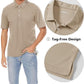 MAGCOMSEN Men's Polo Shirts 3 Buttons Casual Work T Shirts Quick Dry Short Sleeve Golf Shirt Pique Jersey Outdoor Performance