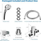 Hibbent Dog Sprayer Attachment Set for Pet Bathing and Dog Washing with 119 Inch Hose, Brass Shower Arm Diverter Valve, Handheld Shower Head, Bathroom Hose Sprayer Head Kit