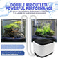 Aquarium Air Pump Quietest for Fish Tank 20-300Gallon/20-600Gallon,2 Air Outlets Ultra Silent Powerful Adjustable Aerator Pump for Livewell 190GPH/260GPH 5W/10W,Air Stones, Tubing, Check Valve