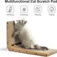 FUKUMARU Cat Scratcher, 26.8 Inch L Shape Cat Scratch Pad Wall Mounted, Cat Scratching Cardboard with Ball Toy for Indoor Cats, Large Size