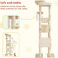 Hey-brother Tall Cat Tree Tower, Heavy Duty Scratching Posts with Large Platforms, Cozy Condos, Big Hammock, Toy Balls, Multi-Level Furniture for Indoor Adult Cats, 80.7 Inches, Beige MPJ039M