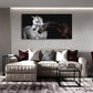 LK0650-Jiuqinghua Wall Art Canvas Print Picture White and Brown Horses 1 Panel Wild Animal Painting Artwork for Living Room Bedroom Office Home Wall Decor Stretched and Framed Ready to Hang