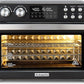 28QT Air Fryer Toaster Oven Combo, Large 12-in-1 Convection Countertop Oven with Next-Gen HeatWave Convection, 3-Layer Cooking, Rotisserie for Chicken, Fits 11" Pizza, Full Accessories, Sparkle Black