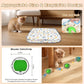 Rocfish Interactive Cat Toys Ball - Automatic Fast Rolling Ball in Play Mat, Hide and Seek Mouse Catching Game, Low-Noise Cat Enrichment Toys in Pouch for Indoor Bored Cats (Green Toy & Square Mat)