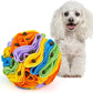 Pet Snuffle Ball, Puzzle Sniffing Interactive Dog Ball for Blind Dogs Training Stress Relief Dog Enrichment Toys Treat Machine Washable (Sweet Purple, 10cm)