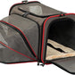 Petsfit Expandable Cat Carrier Dog Carriers,Airline Approved Soft-Sided Portable Pet Travel Washable Carrier for Kittens,Puppies,Removable Soft Plush mat and Pockets,Locking Safety Zippers